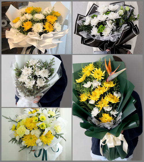 河北沧州吴桥县梁集镇白事花束代送